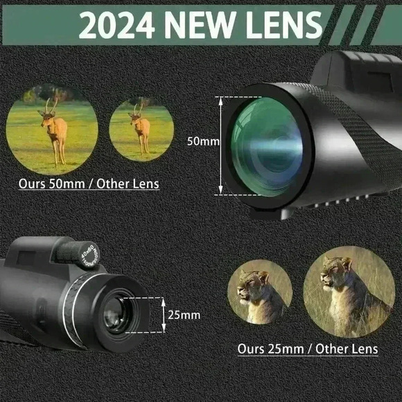 40X60 HD Monocular Telescope with Smartphone Holder and Tripod - NWT - Picture 3 of 7